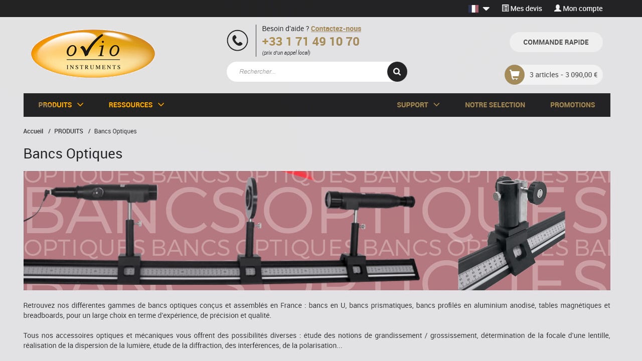 Site Ovio Instruments